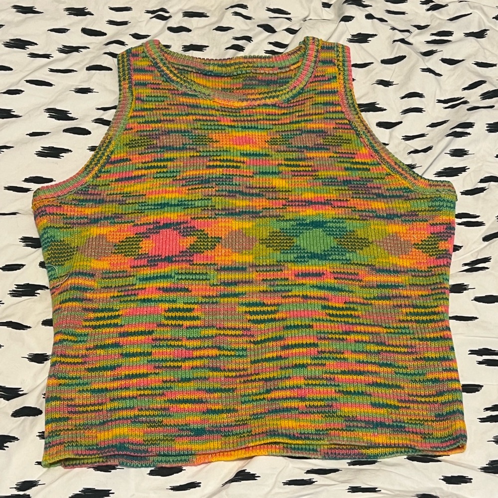 Multicolor Knit Tank Top